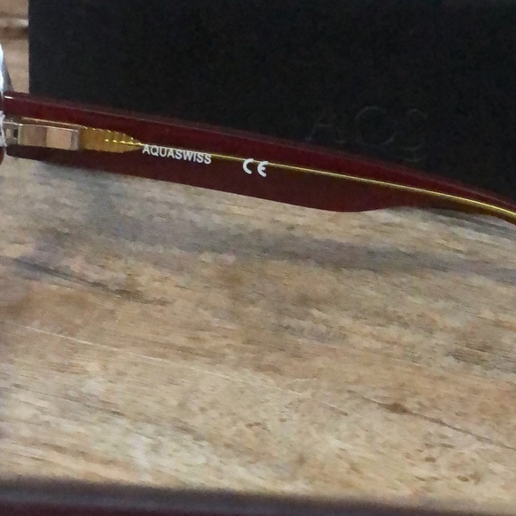 Aquaswiss 54mm Dexter Rectangular Optical Glasses in Burgundy - Picture 5 of 6